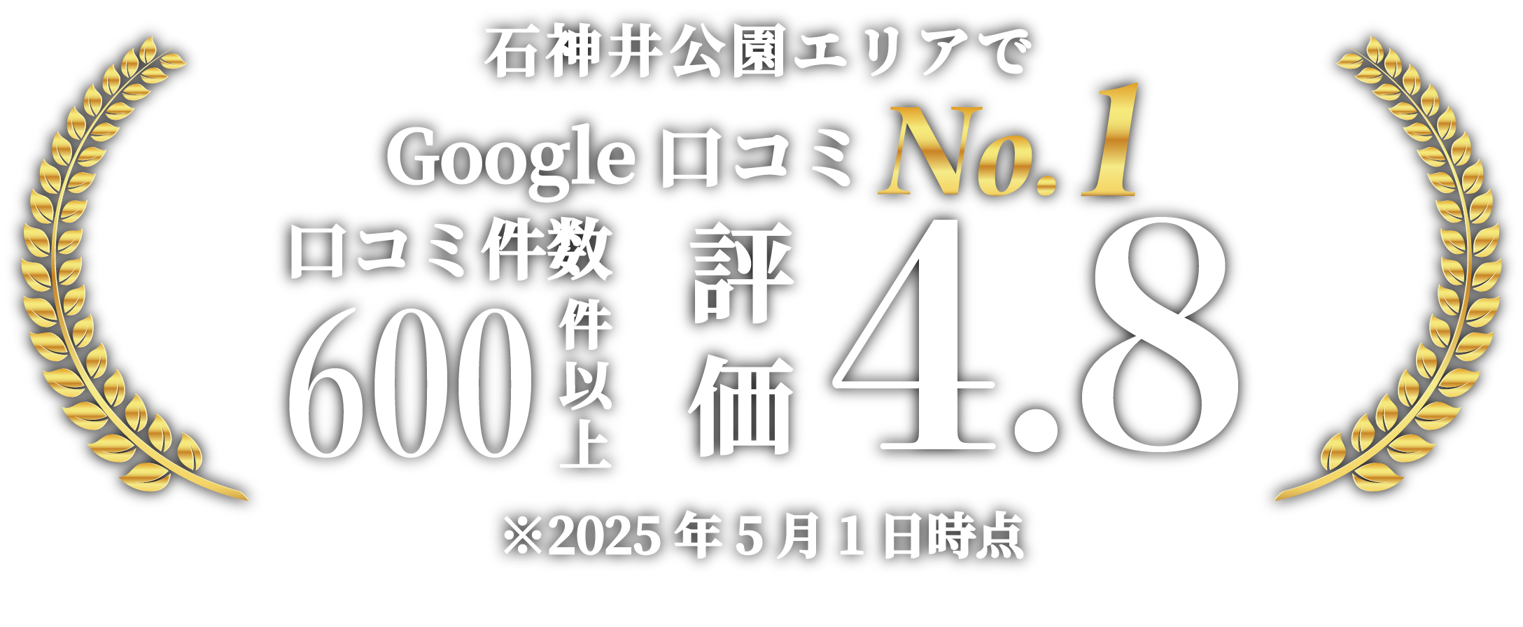 荒川区・北区でGoogle口コミNo.1